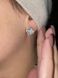 Серебряные украшения-клеверочки в усыпке циркония с золотом Самоцвет SD0366 фото 7